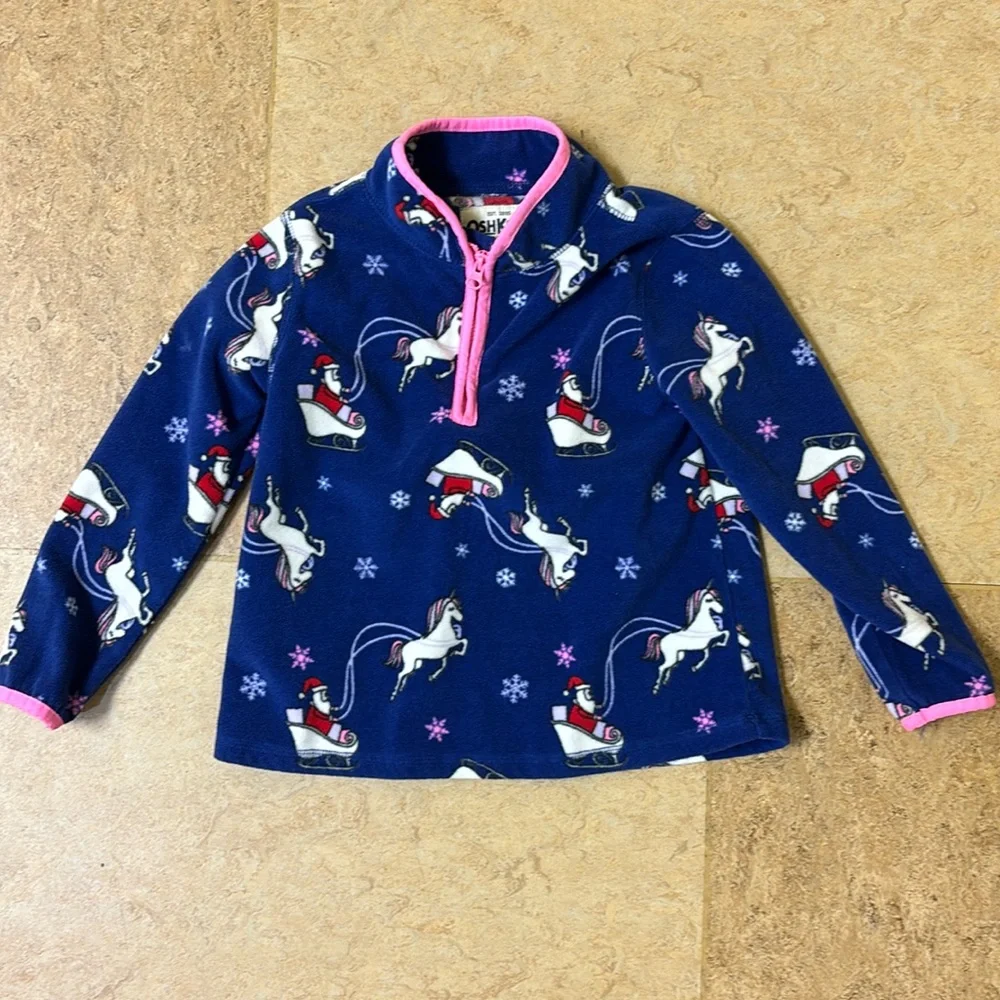 Girls Unicorn and Santa Pullover Oshkosh